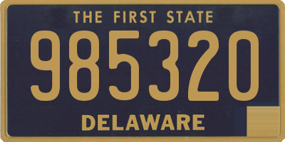DE license plate 985320