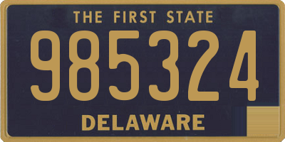 DE license plate 985324