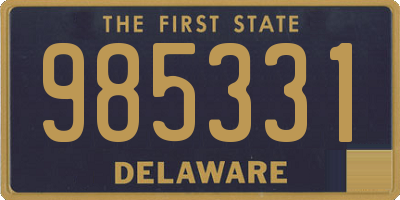 DE license plate 985331