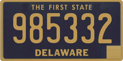 DE license plate 985332