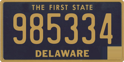 DE license plate 985334