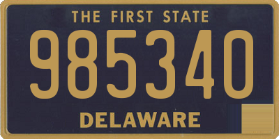 DE license plate 985340