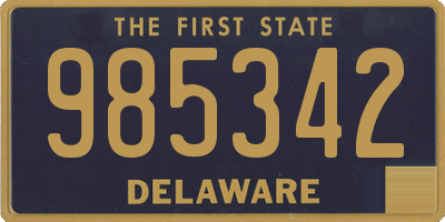 DE license plate 985342
