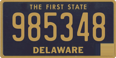 DE license plate 985348