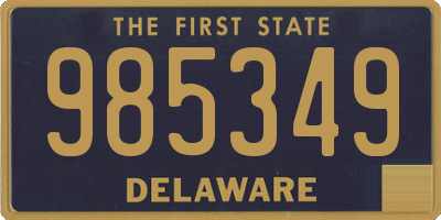 DE license plate 985349