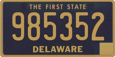 DE license plate 985352