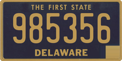 DE license plate 985356