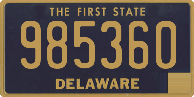 DE license plate 985360
