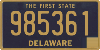 DE license plate 985361