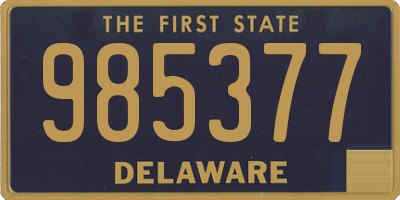 DE license plate 985377