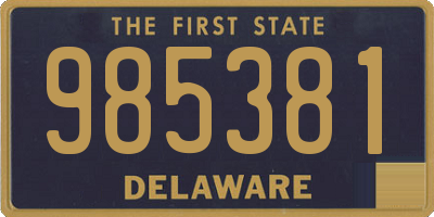 DE license plate 985381