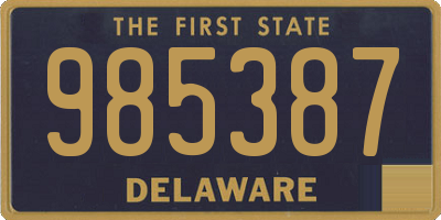 DE license plate 985387