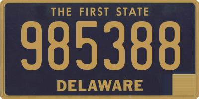 DE license plate 985388