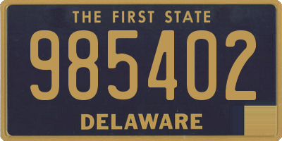 DE license plate 985402