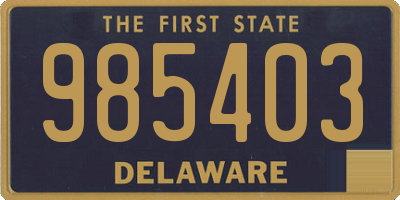 DE license plate 985403