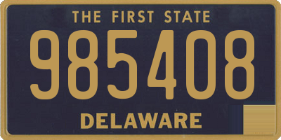 DE license plate 985408