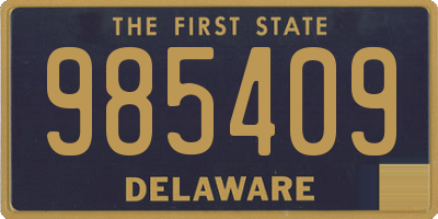 DE license plate 985409