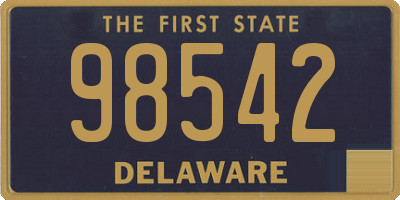 DE license plate 98542