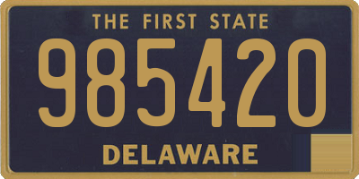 DE license plate 985420
