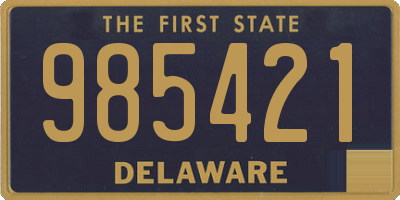 DE license plate 985421