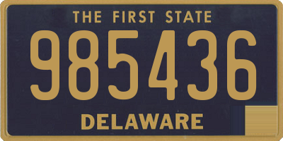 DE license plate 985436