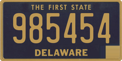 DE license plate 985454