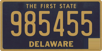 DE license plate 985455