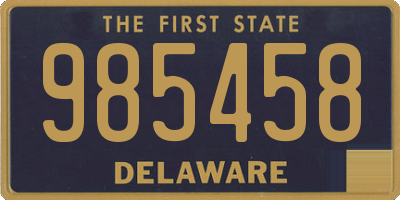 DE license plate 985458