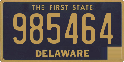 DE license plate 985464