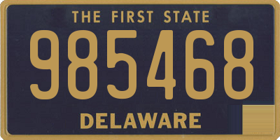 DE license plate 985468