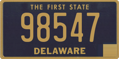 DE license plate 98547