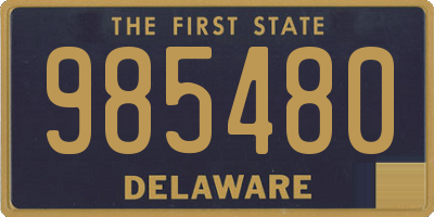 DE license plate 985480