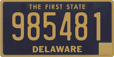 DE license plate 985481