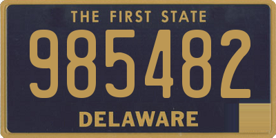 DE license plate 985482