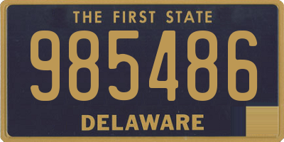 DE license plate 985486