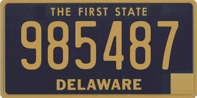 DE license plate 985487