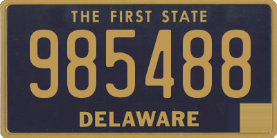 DE license plate 985488