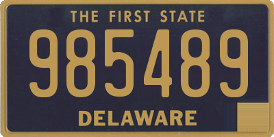 DE license plate 985489