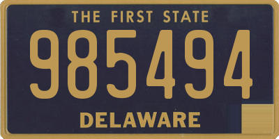 DE license plate 985494