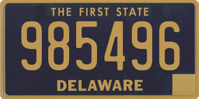 DE license plate 985496