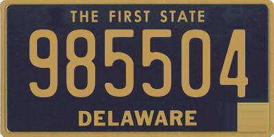 DE license plate 985504