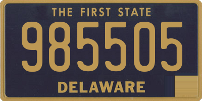 DE license plate 985505