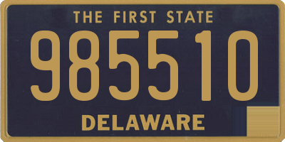 DE license plate 985510