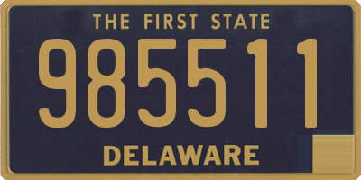 DE license plate 985511