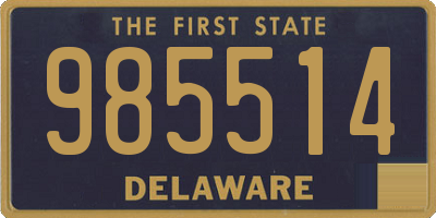 DE license plate 985514