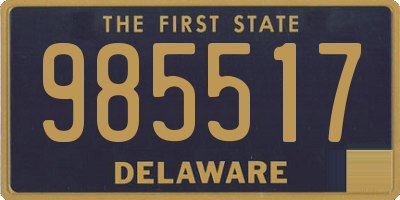 DE license plate 985517