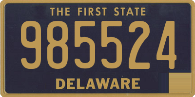 DE license plate 985524