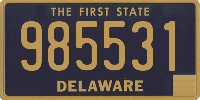 DE license plate 985531