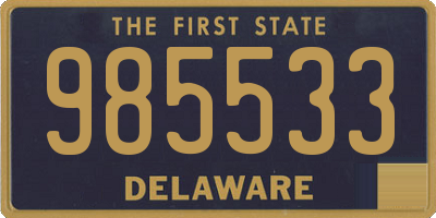 DE license plate 985533