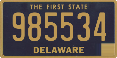 DE license plate 985534